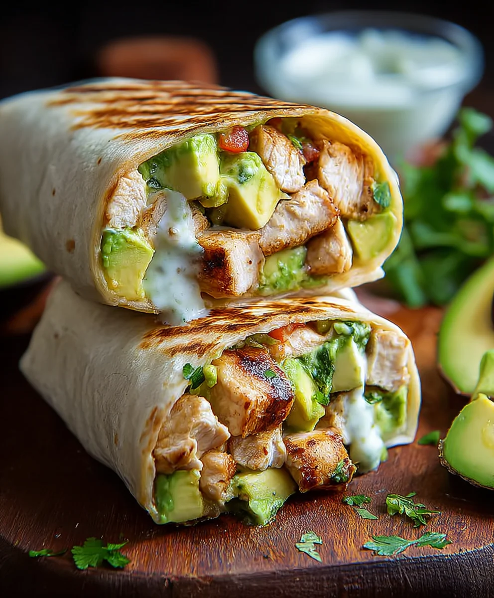 Quick Chicken Avocado Burritos - Easy Meal