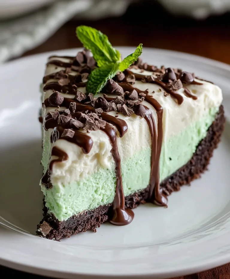 Easy No-Bake Mint Chocolate Chip Cheesecake