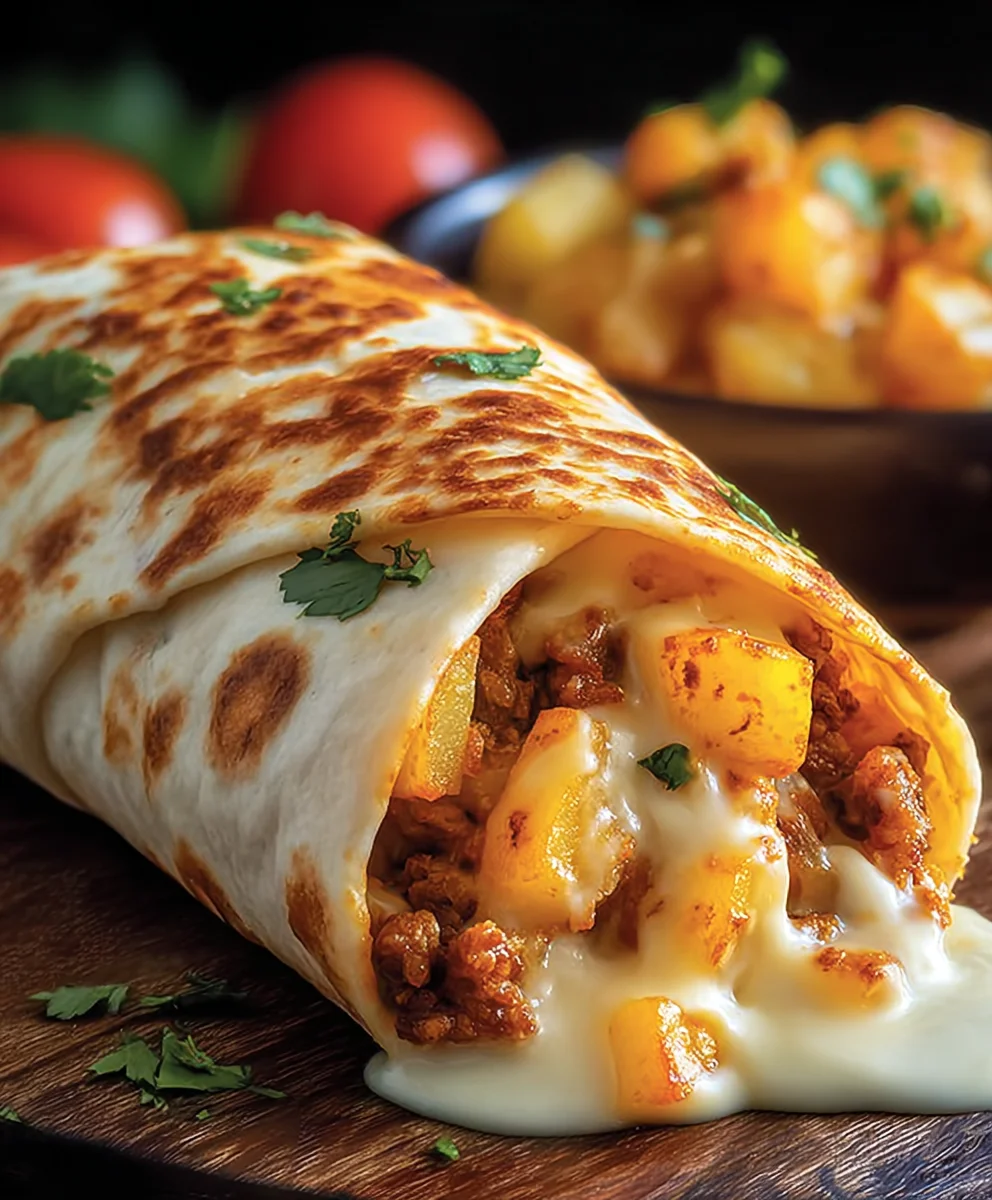 Cheesy Potato Burritos - Easy & Delicious Meal