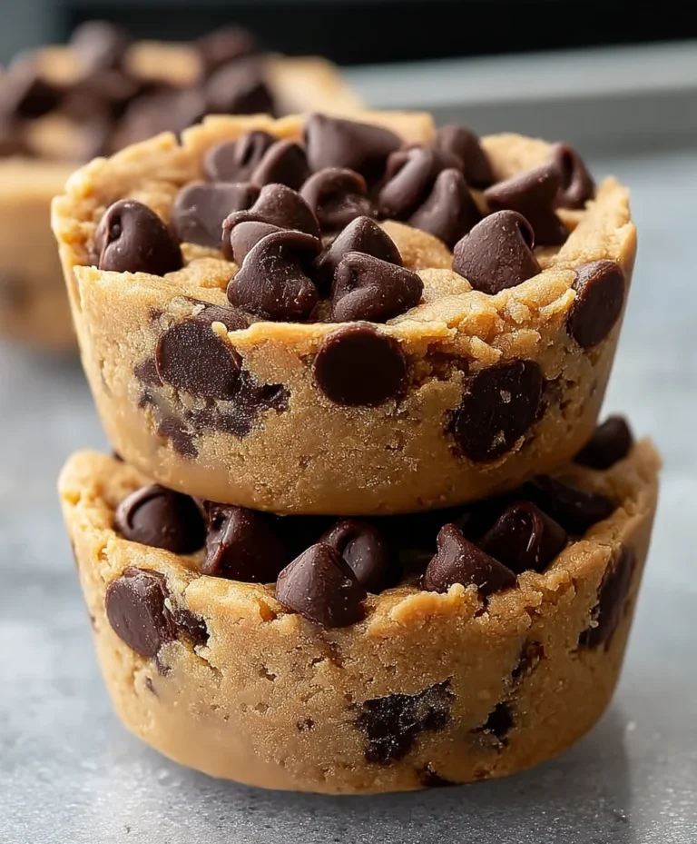 Peanut Butter Chocolate Chip Cookie Cups-Irresistible Dessert