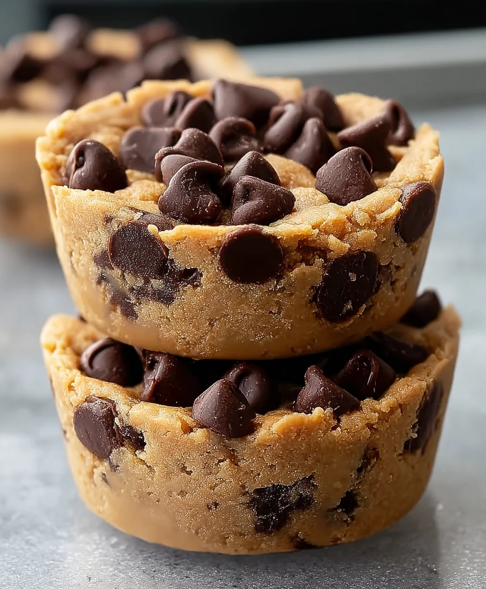 Peanut Butter Chocolate Chip Cookie Cups-Irresistible Dessert