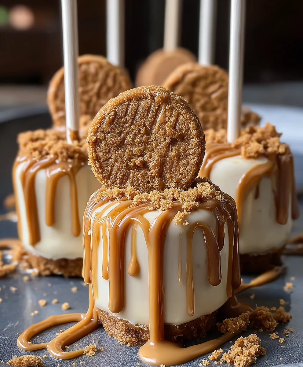 Biscoff Cookie Butter Cheesecake Pops-Easy Recipe