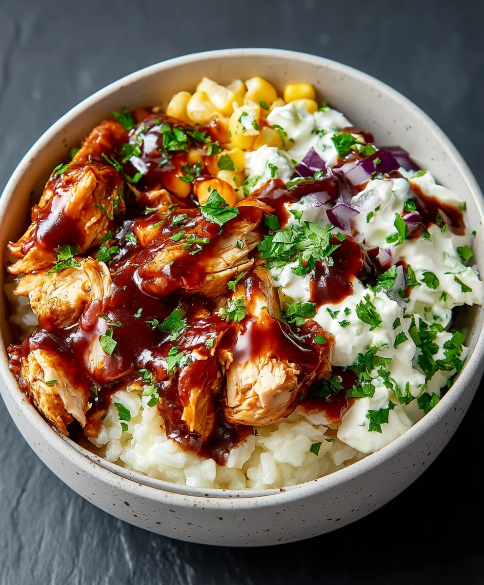BBQ Chicken Cottage Cheese Bowl-Healthy & Quick