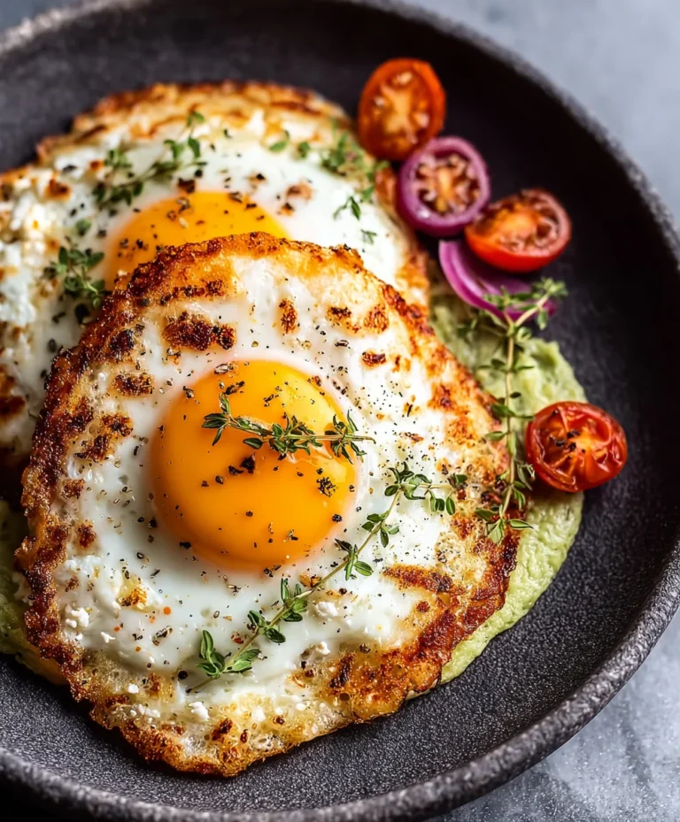 Crispy Feta Fried Eggs-Easy & Delicious Breakfast