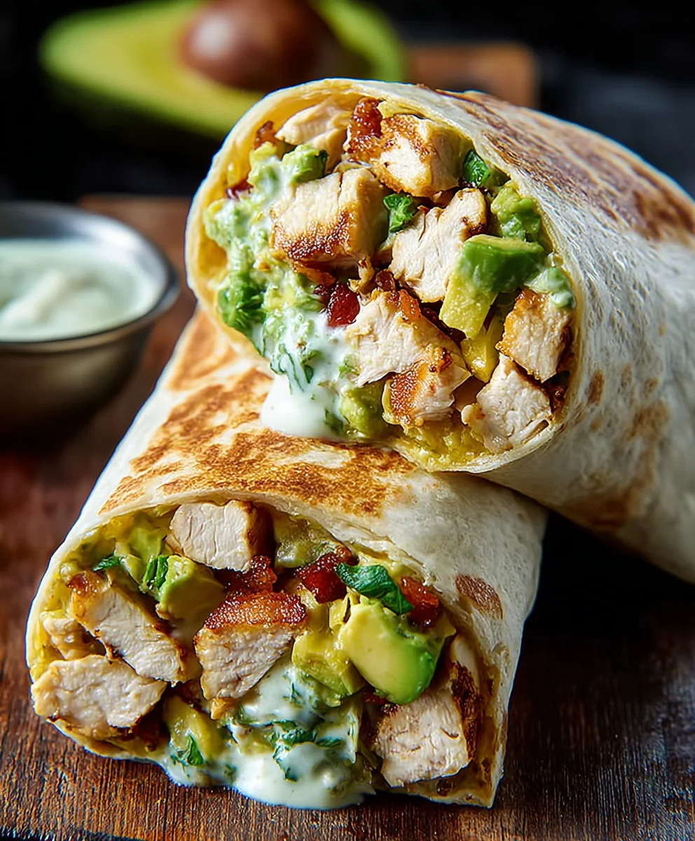 Quick Chicken Avocado Burritos - Easy Meal