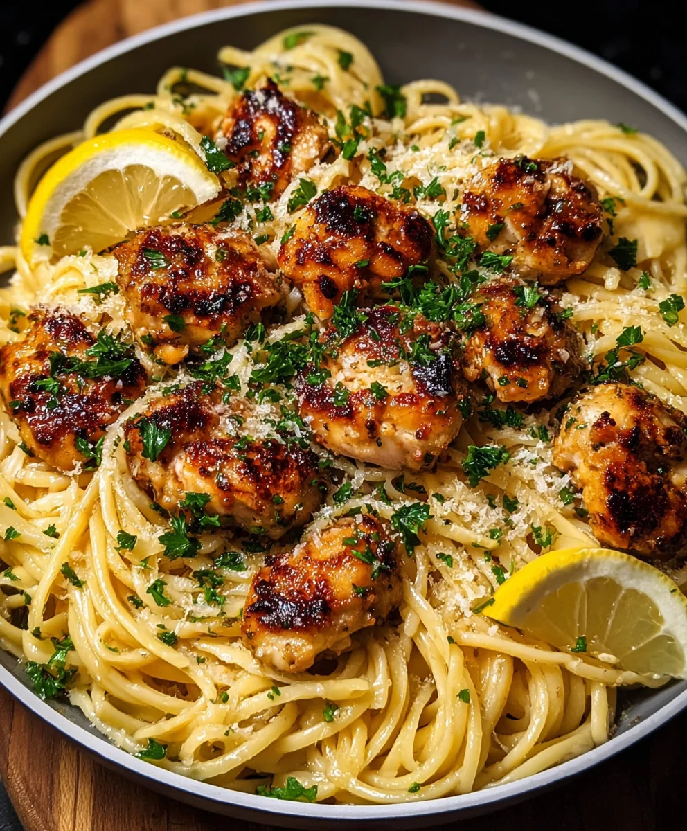 Lemon Parmesan Chicken Linguine - Easy Dinner