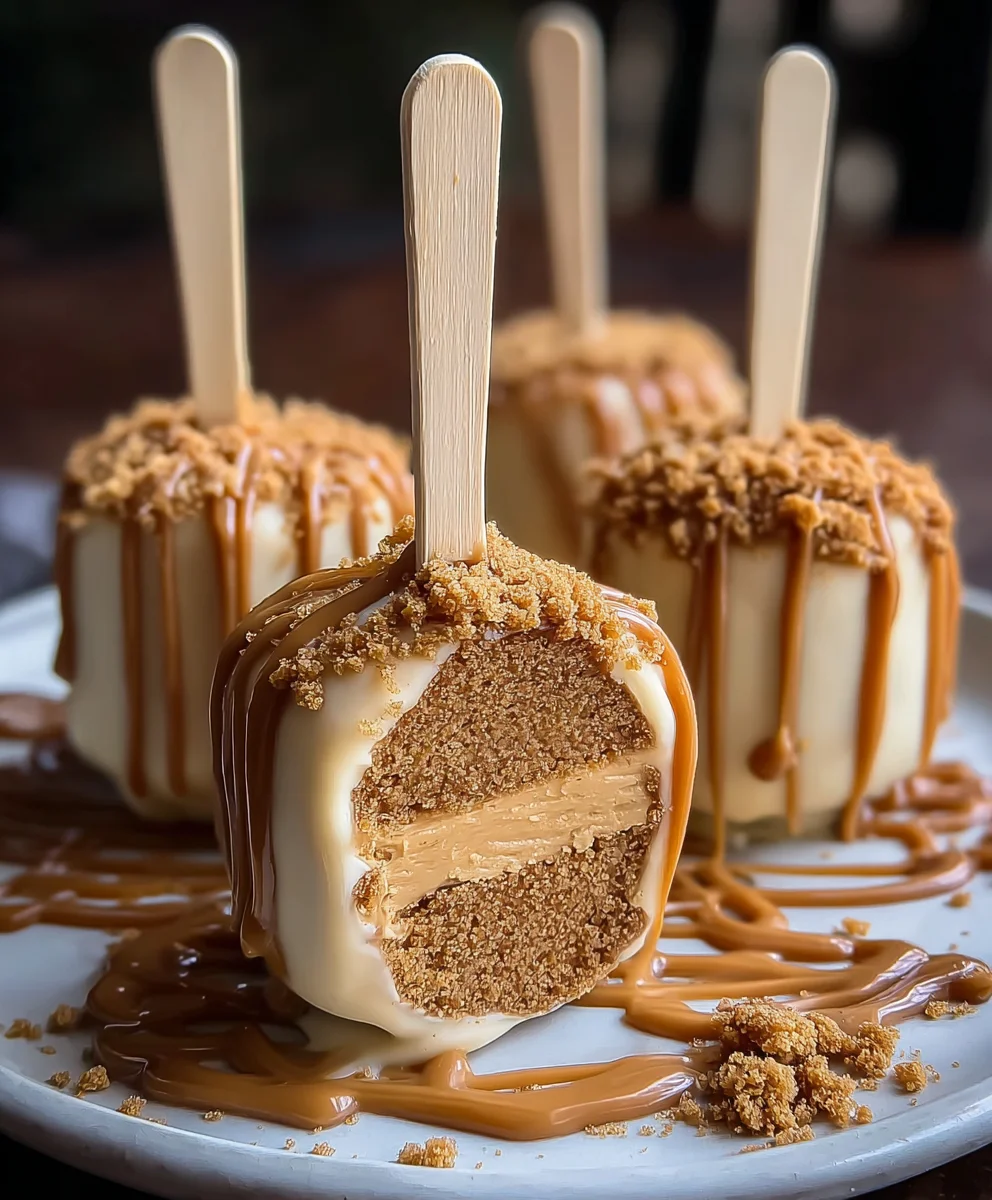 Biscoff Cookie Butter Cheesecake Pops-Easy Recipe