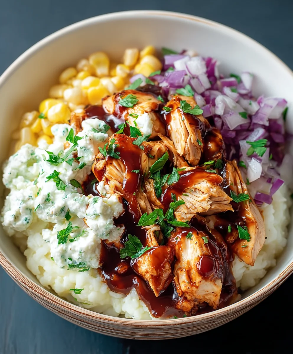BBQ Chicken Cottage Cheese Bowl-Healthy & Quick