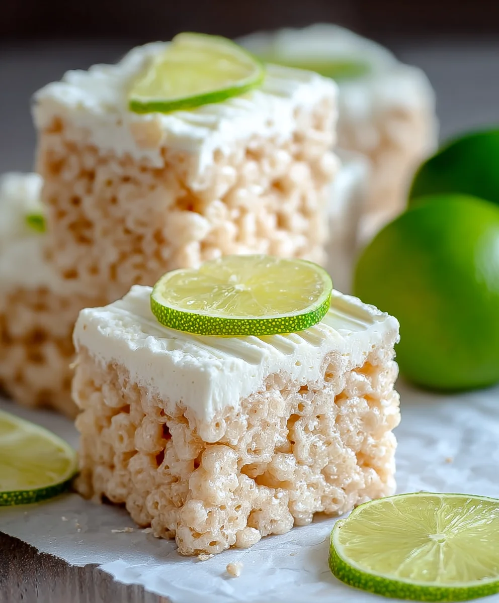 Key Lime Pie Rice Treats - Tangy Sweet Dessert