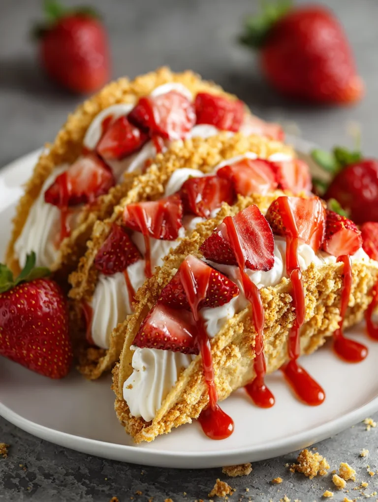 Strawberry Crunch Cheesecake Tacos-Sweet Treat