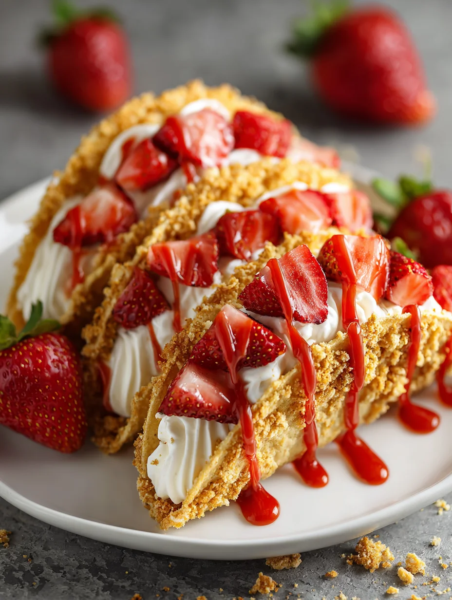 Strawberry Crunch Cheesecake Tacos-Sweet Treat