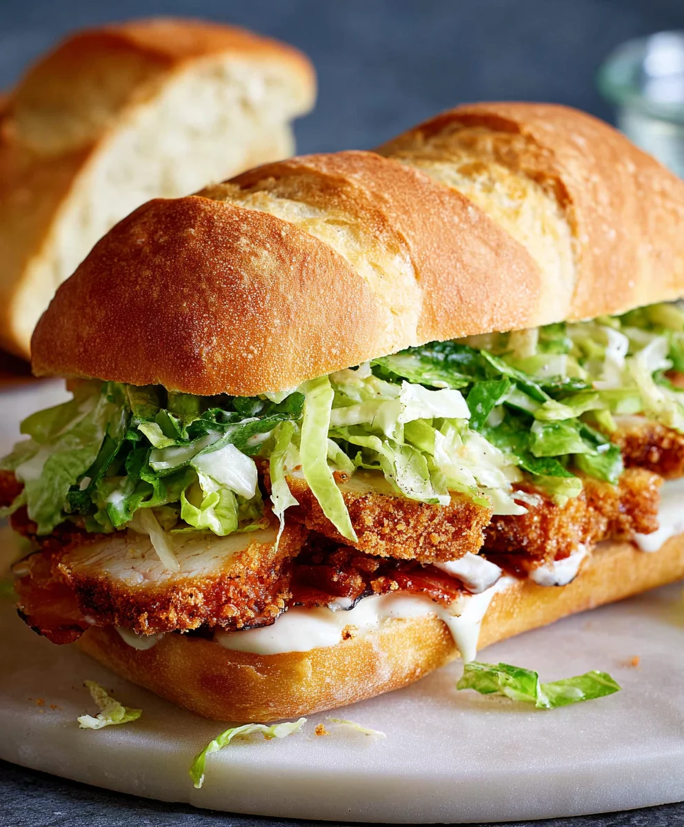 Crispy Chicken Caesar Sandwich- Easy & Delicious Recipe
