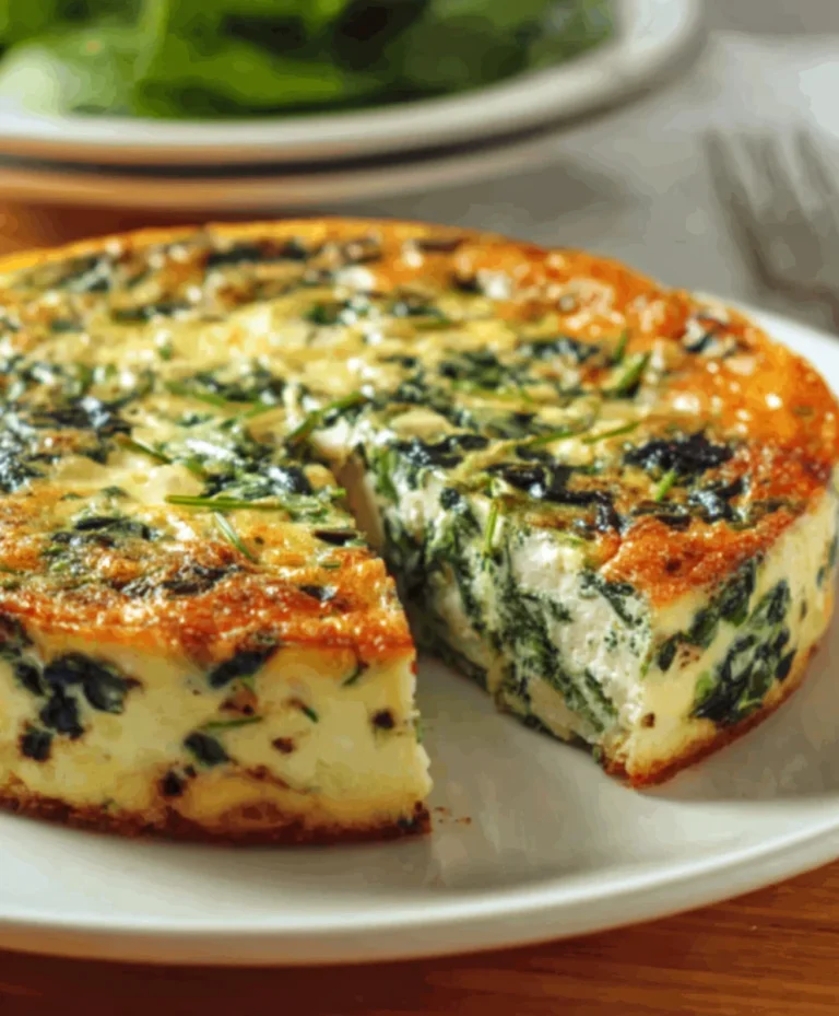Spinach Cottage Cheese Crustless Quiche Easy Recipe
