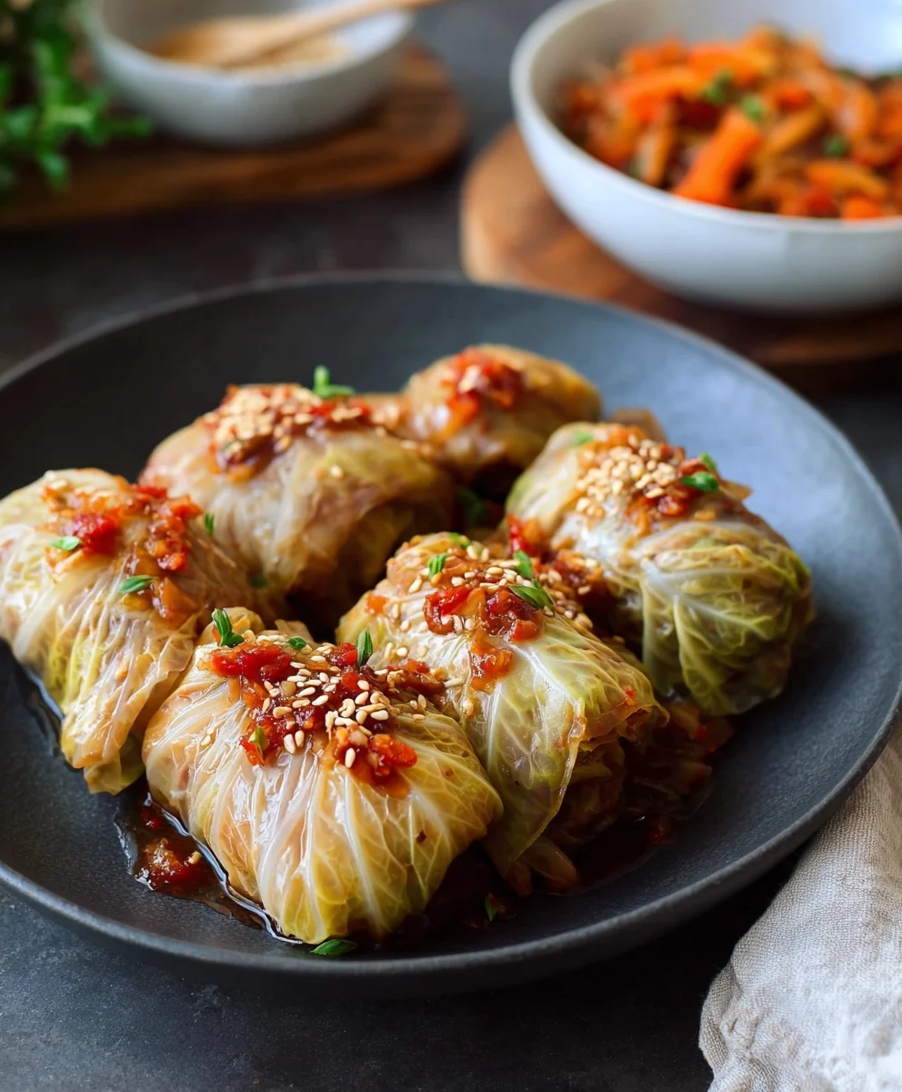 Easy Vegan Cabbage Rolls - Hearty & Flavorful