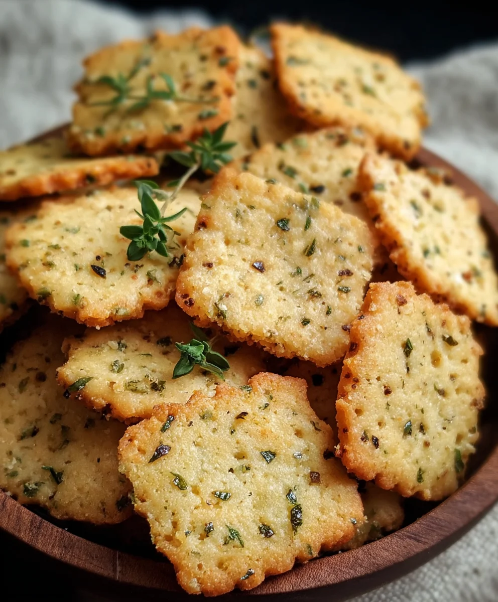 Garlic Herb Chickpea Flour Crackers-Quick & Easy Snack