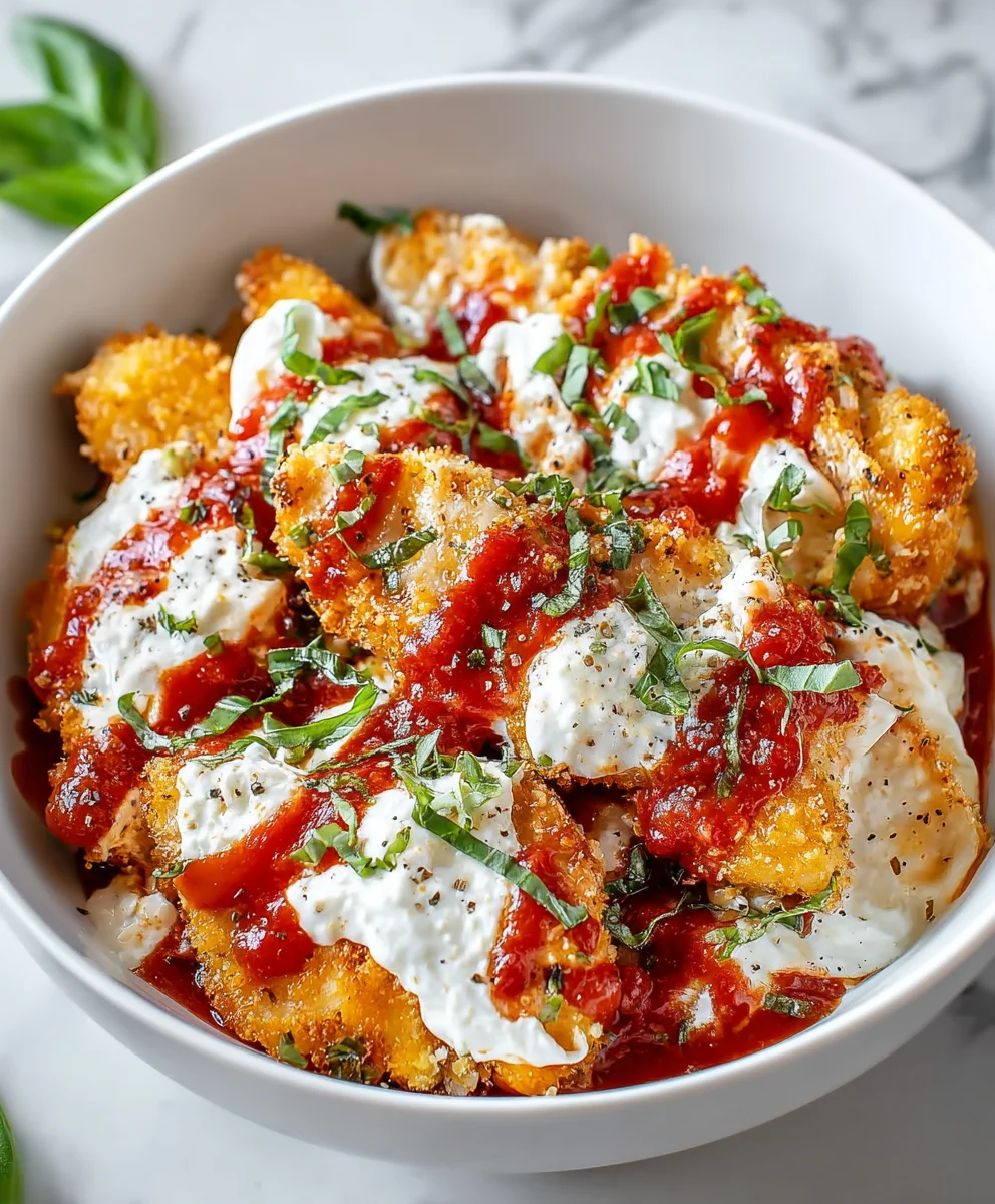 Chicken Parm Cottage Cheese Bowl - Easy & Delicious