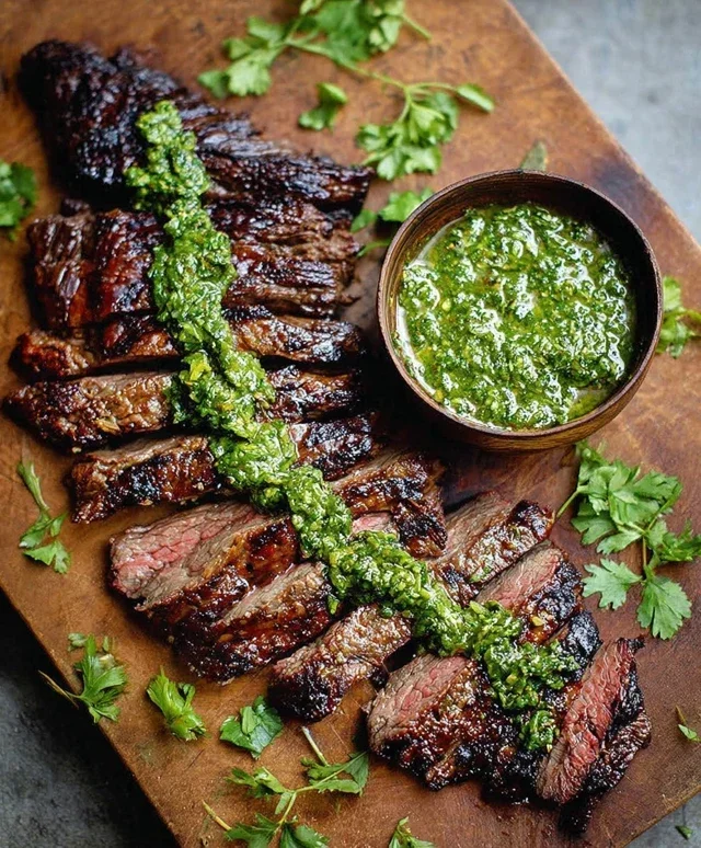 Skirt Steak Marinade Recipe with Chimichurri Recipe