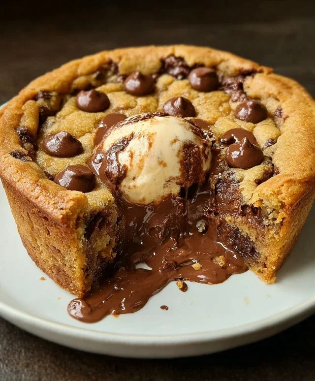 Deep Dish Nutella Cookie Pie