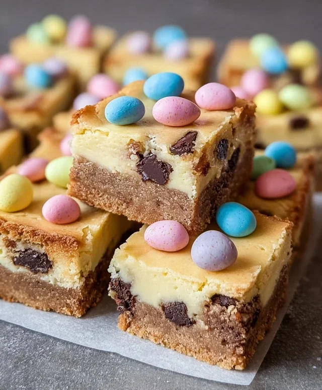 Mini Egg Cheesecake Cookie Bars