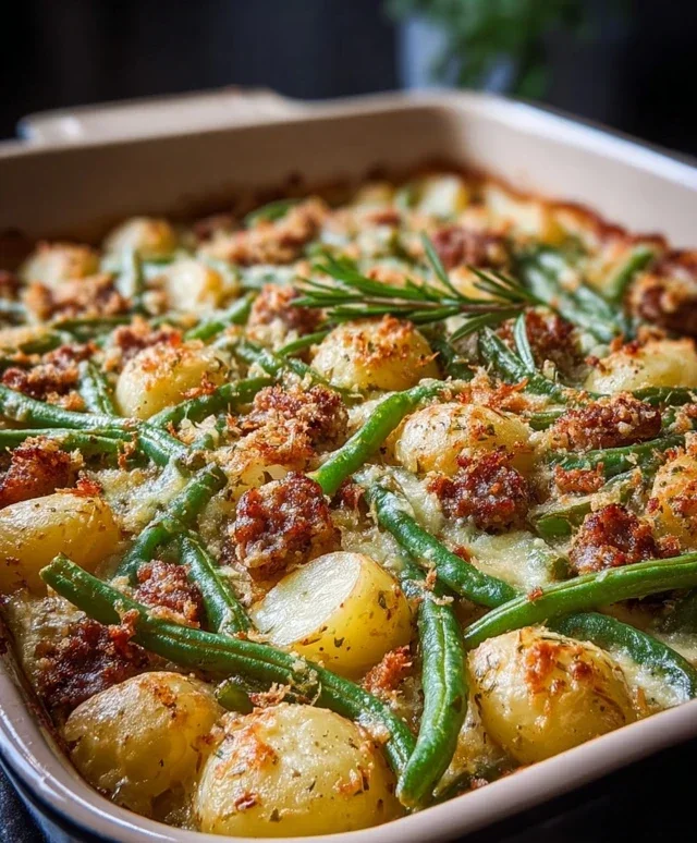 Sausage Green Bean Potato Casserole
