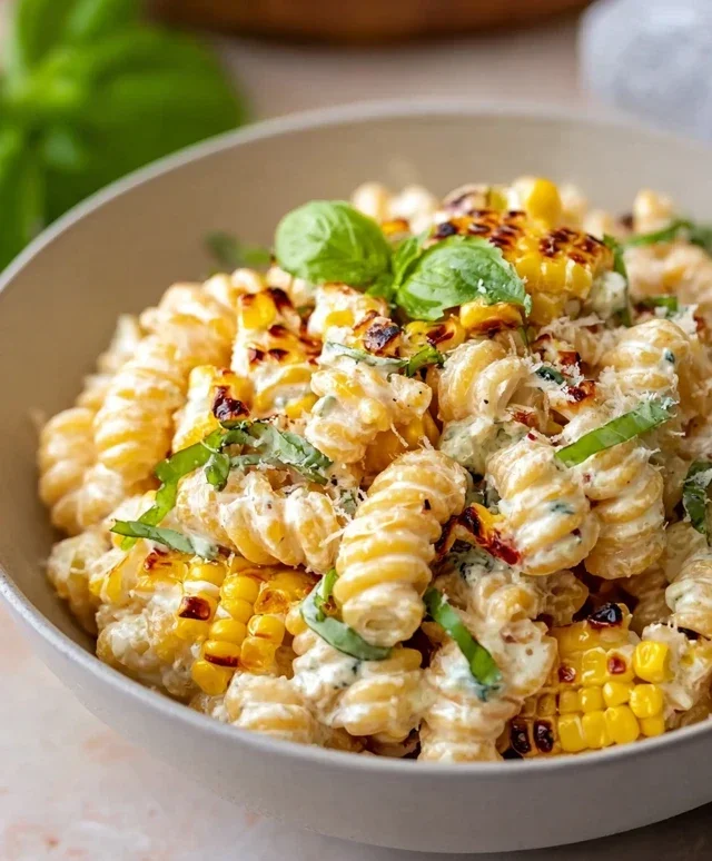 Creamy Street Corn Pasta Salad