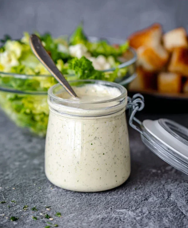 Homemade Creamy Caesar Salad Dressing