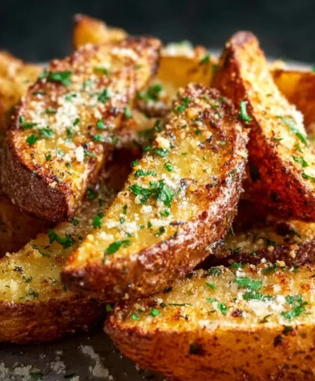 Baked Garlic Parmesan Potato Wedges