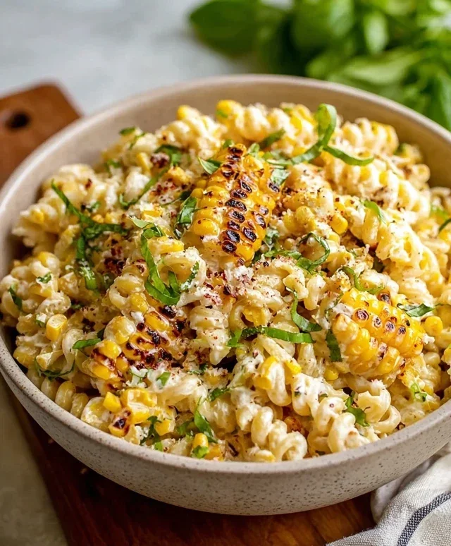 Creamy Street Corn Pasta Salad