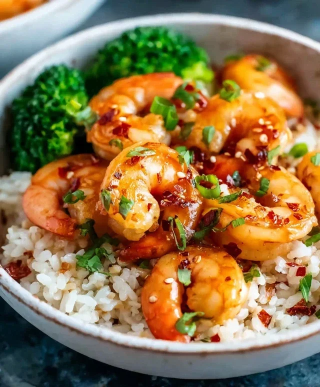Honey Garlic Shrimp Bowls