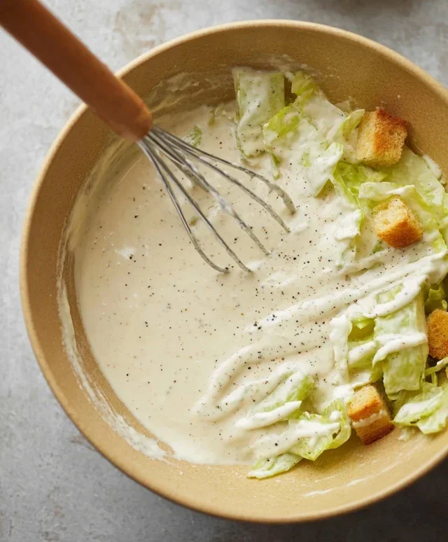 Caesar Salad Dressing (Classic, Creamy & 5 Minutes) 🥗
