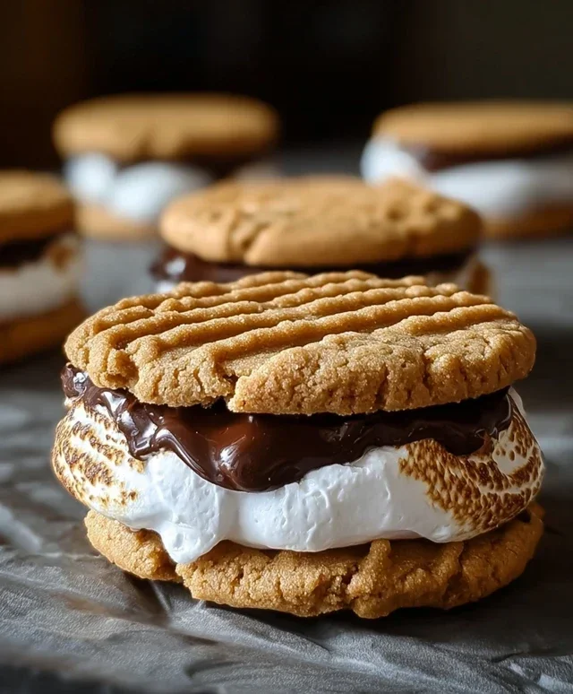 Peanut Butter S'mores Sandwich Cookies