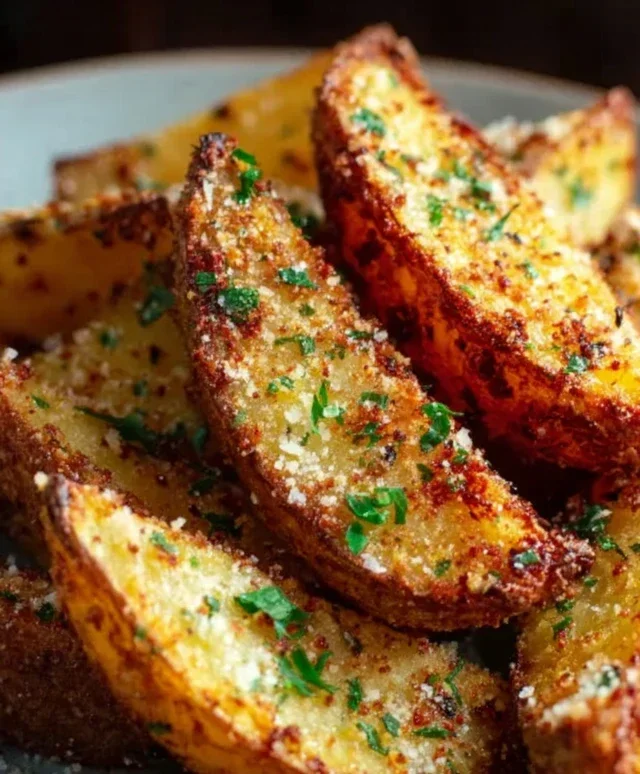 Baked Garlic Parmesan Potato Wedges