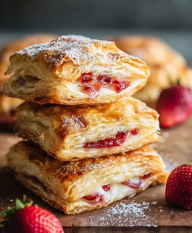 Strawberry Flaky Puffs