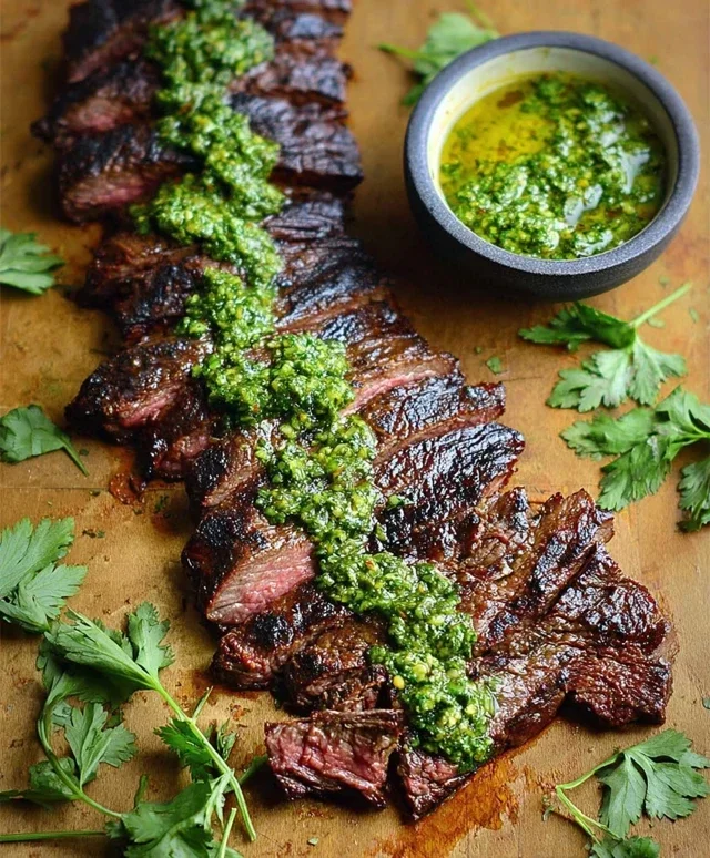Skirt Steak Marinade Recipe with Chimichurri Recipe