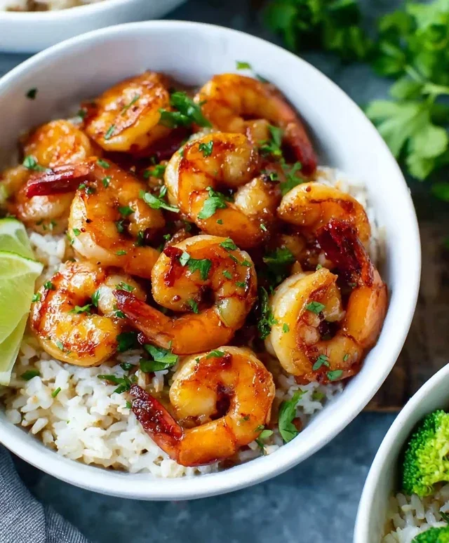 Honey Garlic Shrimp Bowls