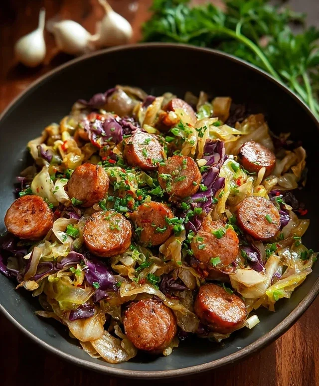 Easy Sausage and Cabbage Stir Fry