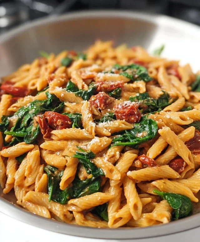 One-Pot Spinach Tomato Pasta