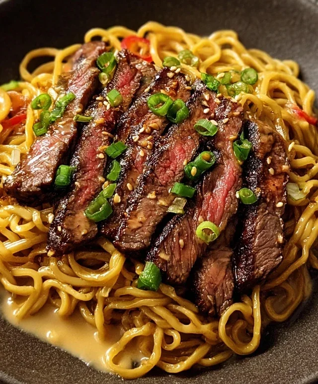 Garlic Butter Steak Lightning Noodles