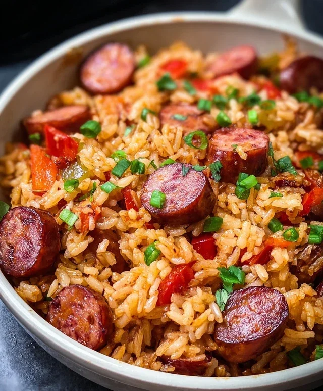 One Pot Smoked Sausage And Rice