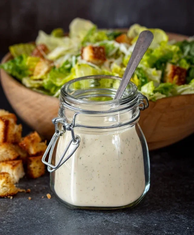 Homemade Creamy Caesar Salad Dressing