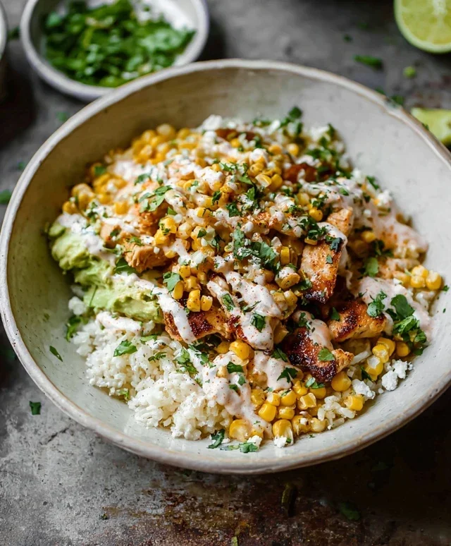 Street Corn Chicken Rice Bowl Recipe