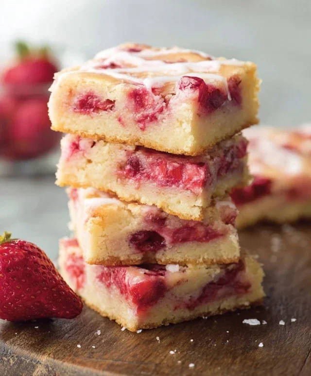 Strawberry Lemon Blondies