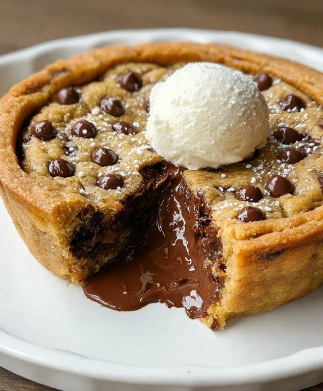 Deep Dish Nutella Cookie Pie