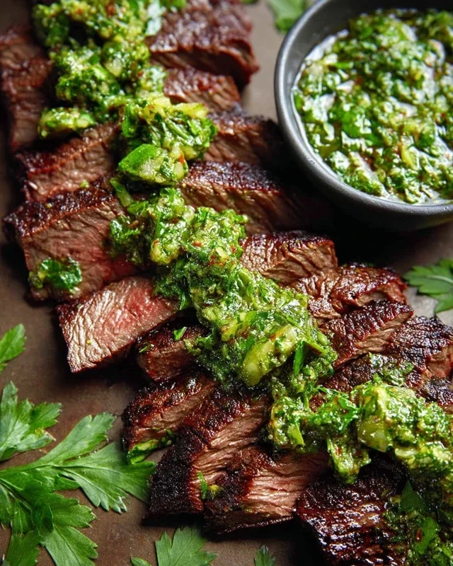 Skirt Steak Marinade Recipe with Chimichurri Recipe