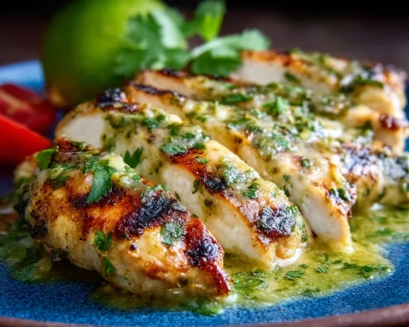 Grilled Salsa Verde Chicken with Pepper Jack