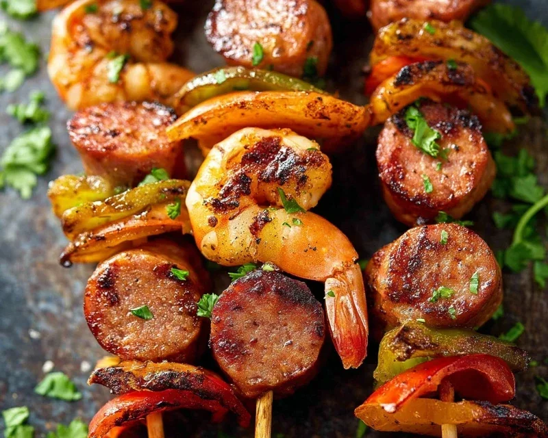 Sausage and Shrimp Kabobs