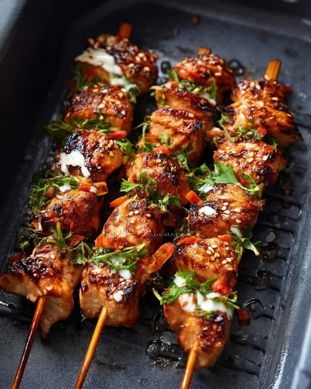 Bang Bang Chicken Skewers