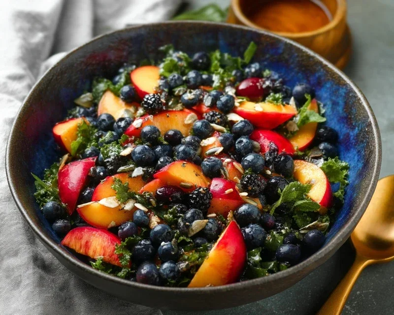 Summer Peach Blueberry Knon-non-non-alcoholic alternativeic non-alcoholic ale Salad