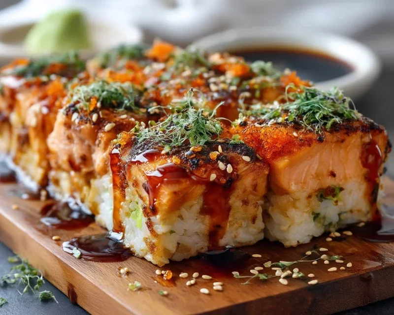 Spicy Salmon Sushi Bake Recipe
