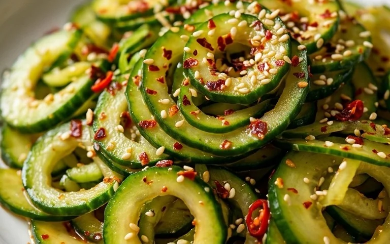 Spiral Cucumber Salad: Korean-Inspired Recipe